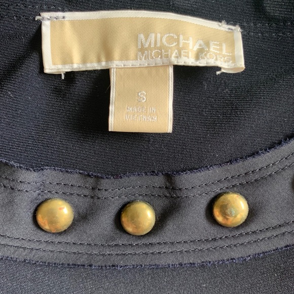 Michael Kors Navy Top Short Sleeved Size Small - Picture 3 of 5